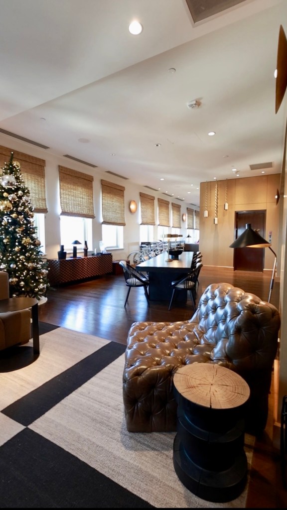 Interior lounge at The Harper Hotel